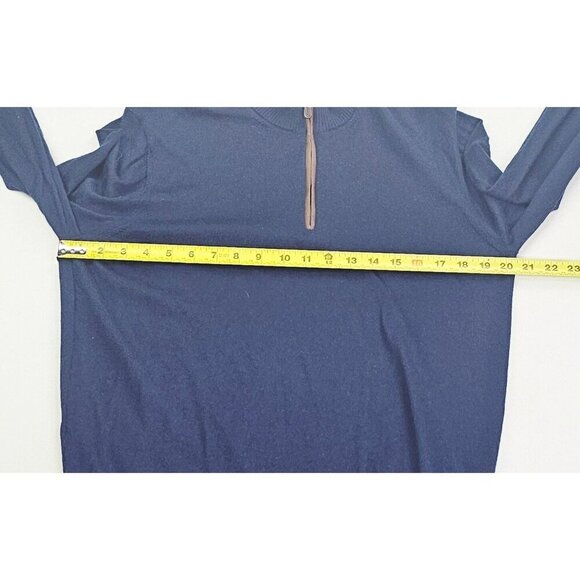 Johnnie-O Size Medium Mens Merino Wool Blend 1/4 Zip Embroidered Logo Sweater - Picture 3 of 10